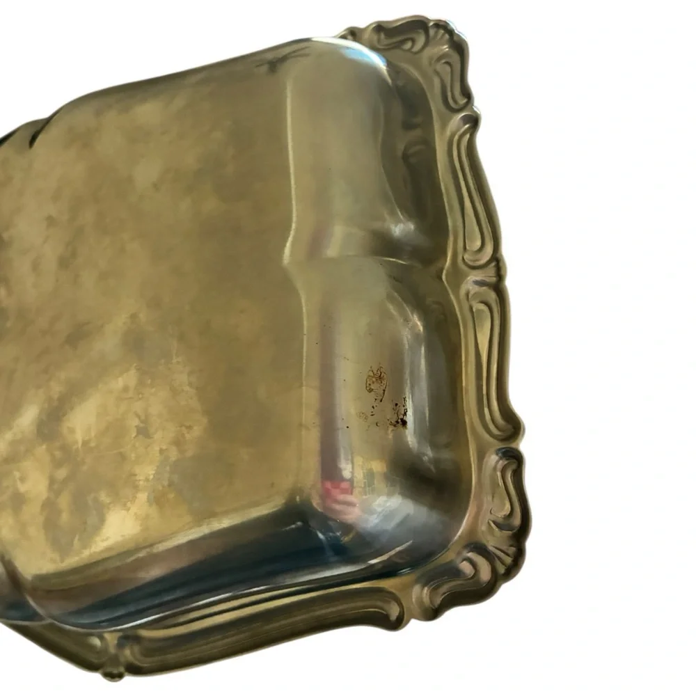 NIB Tramontina Brazil Barroco Stainless‎ Serving Tray